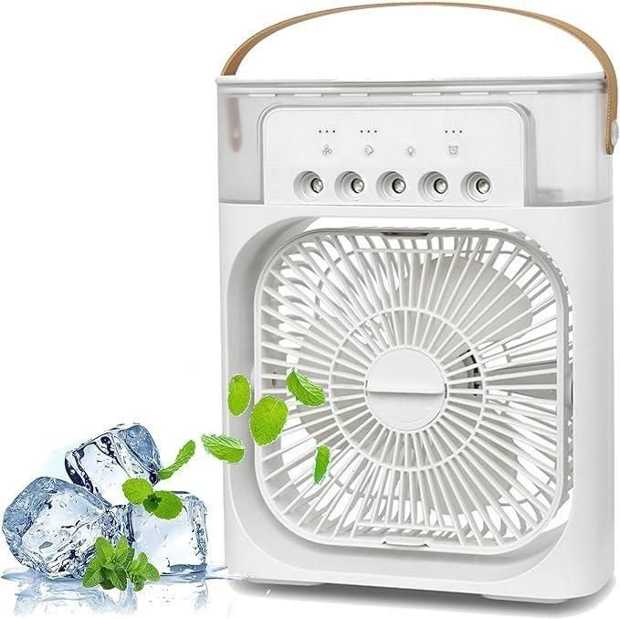 Humidifier & Portable Fan for Home & Office  | 4-in-1 USB Air Cooler