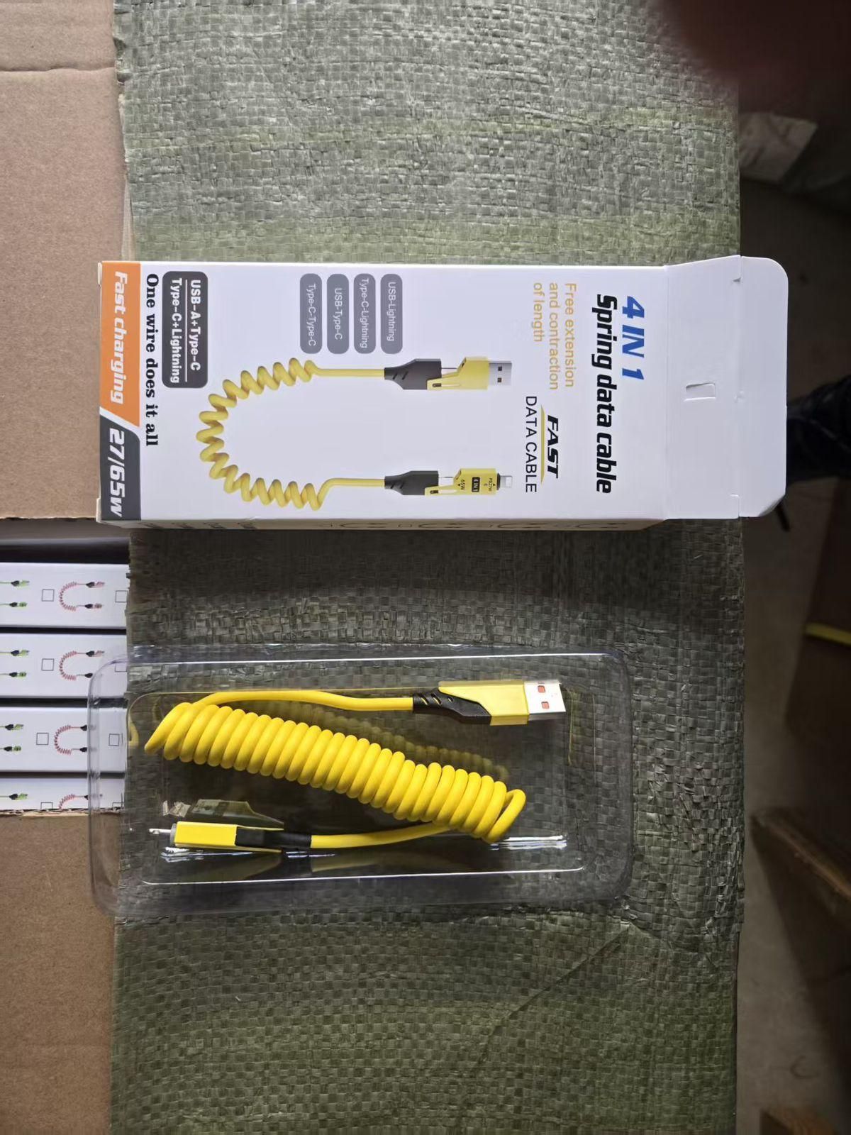 4 in 1 Spring Charging Cable