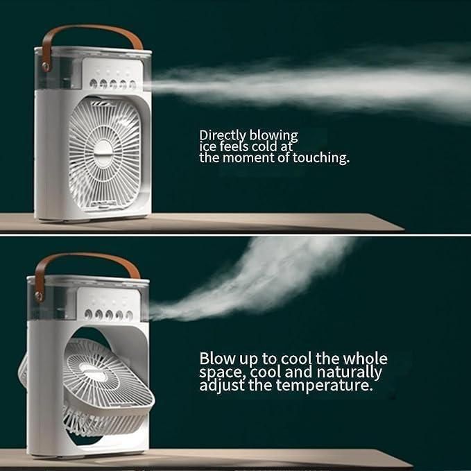 Humidifier & Portable Fan for Home & Office  | 4-in-1 USB Air Cooler