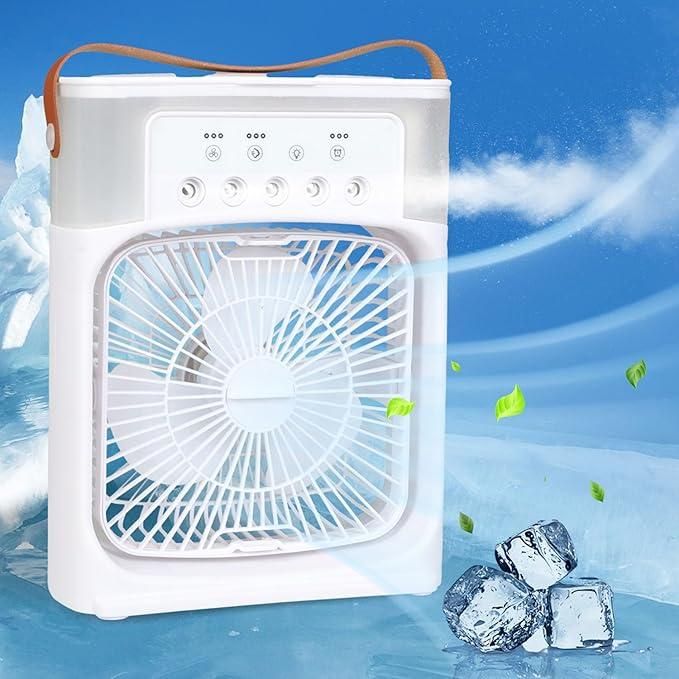 Humidifier & Portable Fan for Home & Office  | 4-in-1 USB Air Cooler