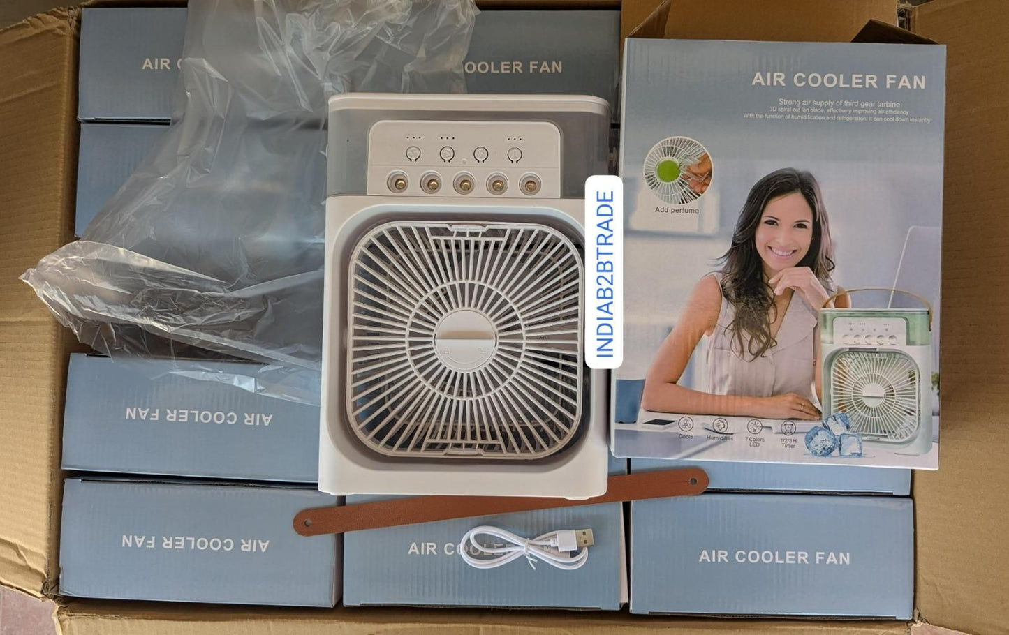 Humidifier & Portable Fan for Home & Office  | 4-in-1 USB Air Cooler