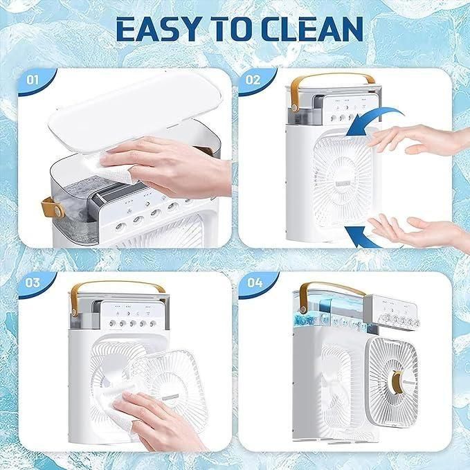Humidifier & Portable Fan for Home & Office  | 4-in-1 USB Air Cooler
