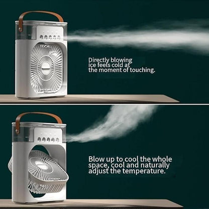 Humidifier & Portable Fan for Home & Office  | 4-in-1 USB Air Cooler