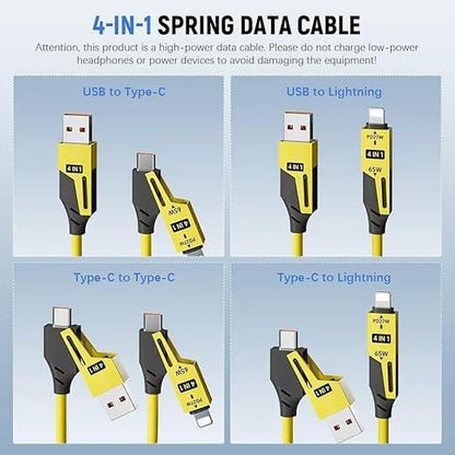 4 in 1 Spring Charging Cable