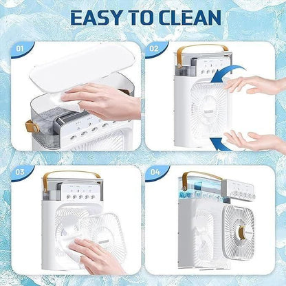Humidifier & Portable Fan for Home & Office  | 4-in-1 USB Air Cooler