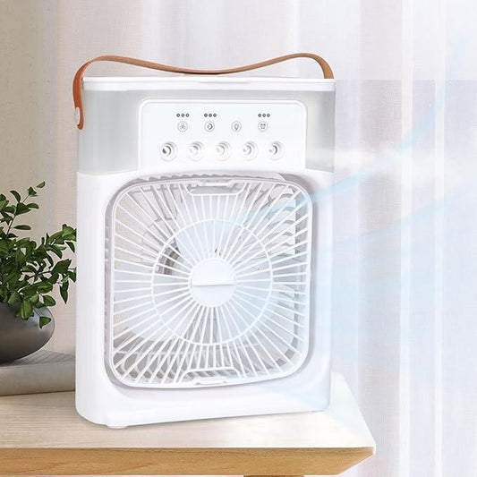 Humidifier & Portable Fan for Home & Office  | 4-in-1 USB Air Cooler